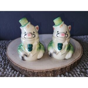 Vintage Salt & Pepper Shakers- 2004 American Retro Inc USA~ Pig Tuxedo‎ Top Hat
